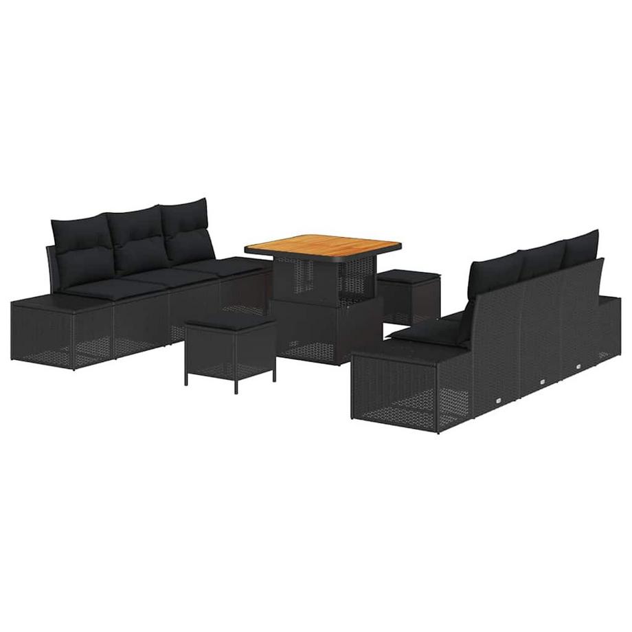 Ensemble de canapé de jardin poly rattan