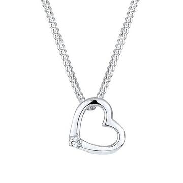 Collier Femmes Pendentif Coeur Avec Cristal