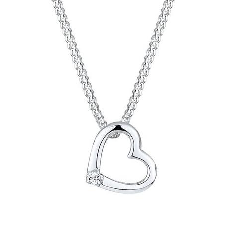 Elli  Collier Femmes Pendentif Coeur Avec Cristal 