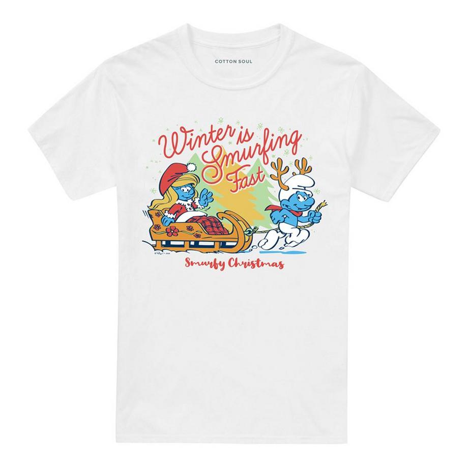 Winter Is Smurfing Fast Maglietta Natale Puffetta (smurfette)