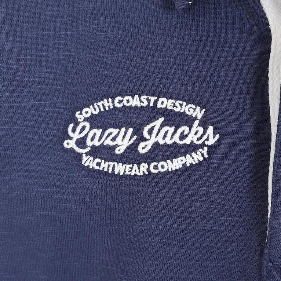 Lazy Jacks  RugbyShirt, Kontrastkragen 