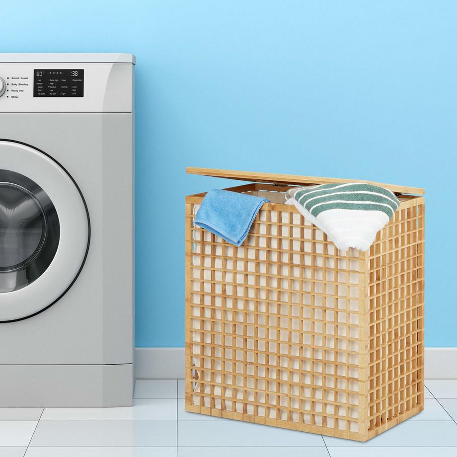 B2X Cesto portabiancheria con 2 scomparti  