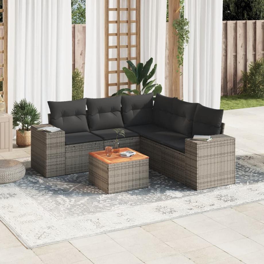 VidaXL set divano da giardino Polirattan  