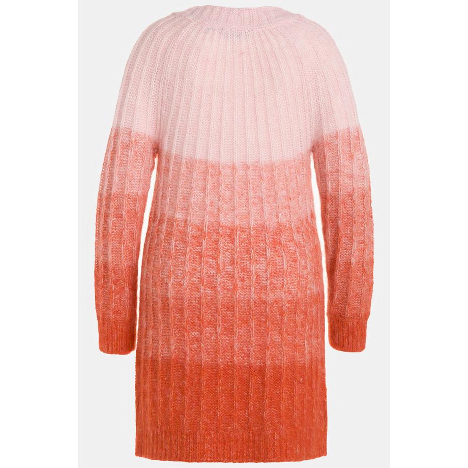 Ulla Popken Cardigan en maille côtelée coupe A avec effet pailleté  