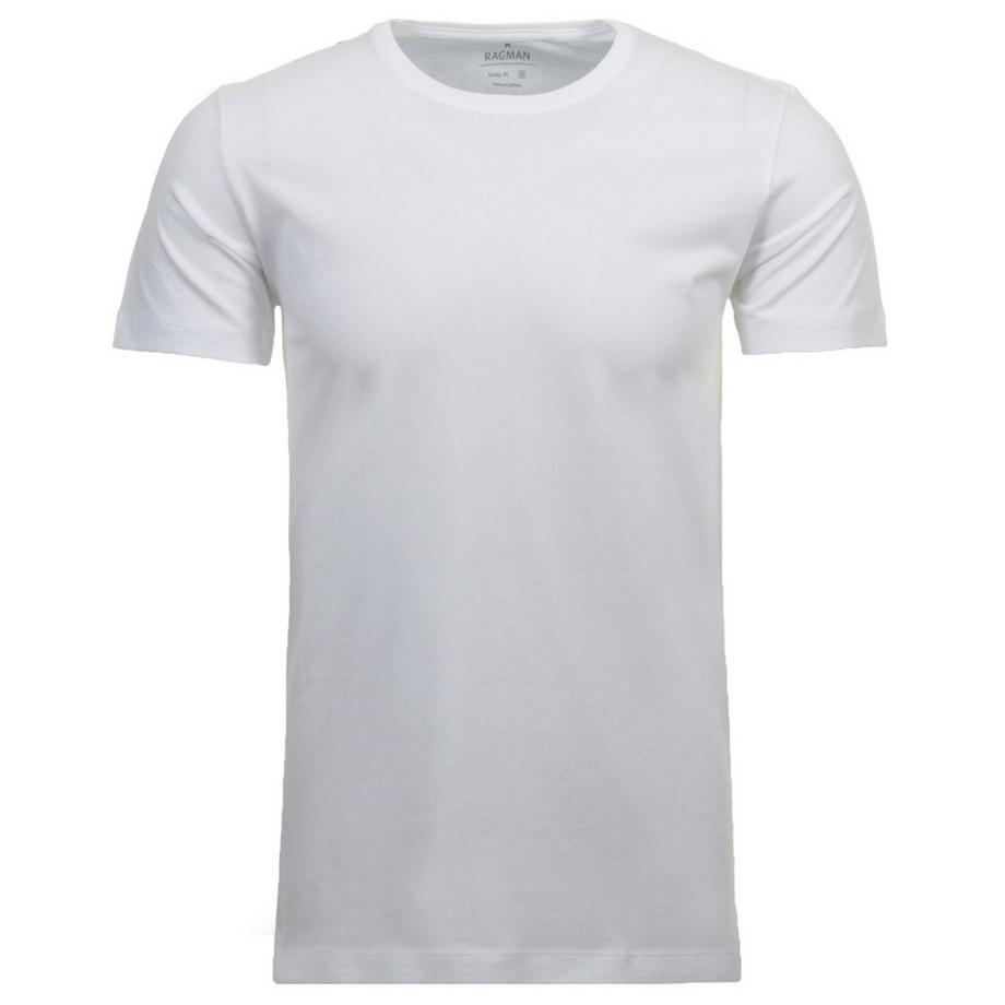 Ragman T-Shirt  2er Pack Bequem sitzend-Body Fit Rundhals T-Shirt 2P  