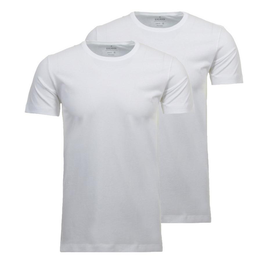 T-Shirt  2er Pack Bequem sitzend-Body Fit Rundhals T-Shirt 2P