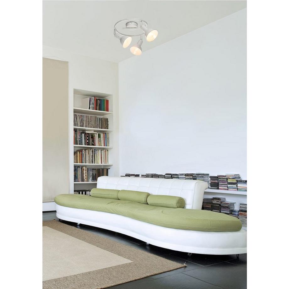 mutoni Plafonnier métal blanc 3xE14  