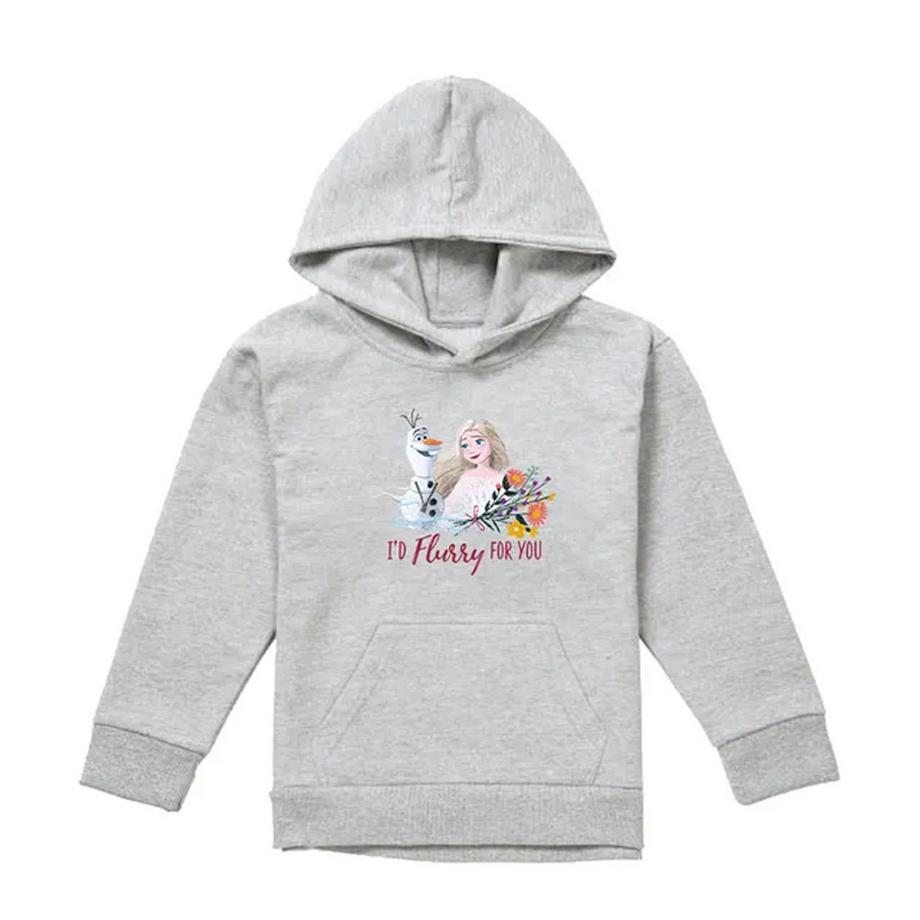 Sweat À Capuche Saintvalentin Motif Elsa Et Olaf I'd Flurry For You