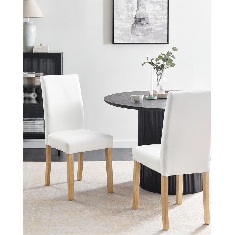 Beliani Esszimmerstuhl 2er Set aus Kunstleder  BROADWAY  