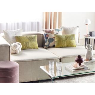Beliani Dekokissen 2er Set aus Cord Modern MILLET  
