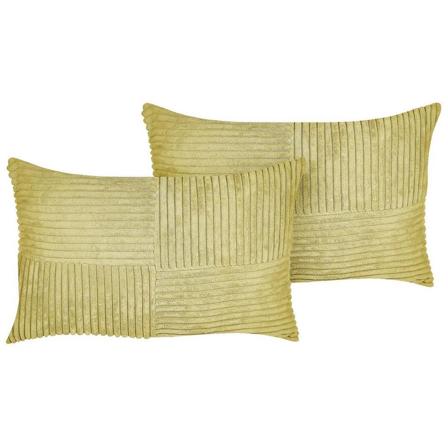 Lot de 2 coussins décoratifs en Velours côtelé Rétro MILLET