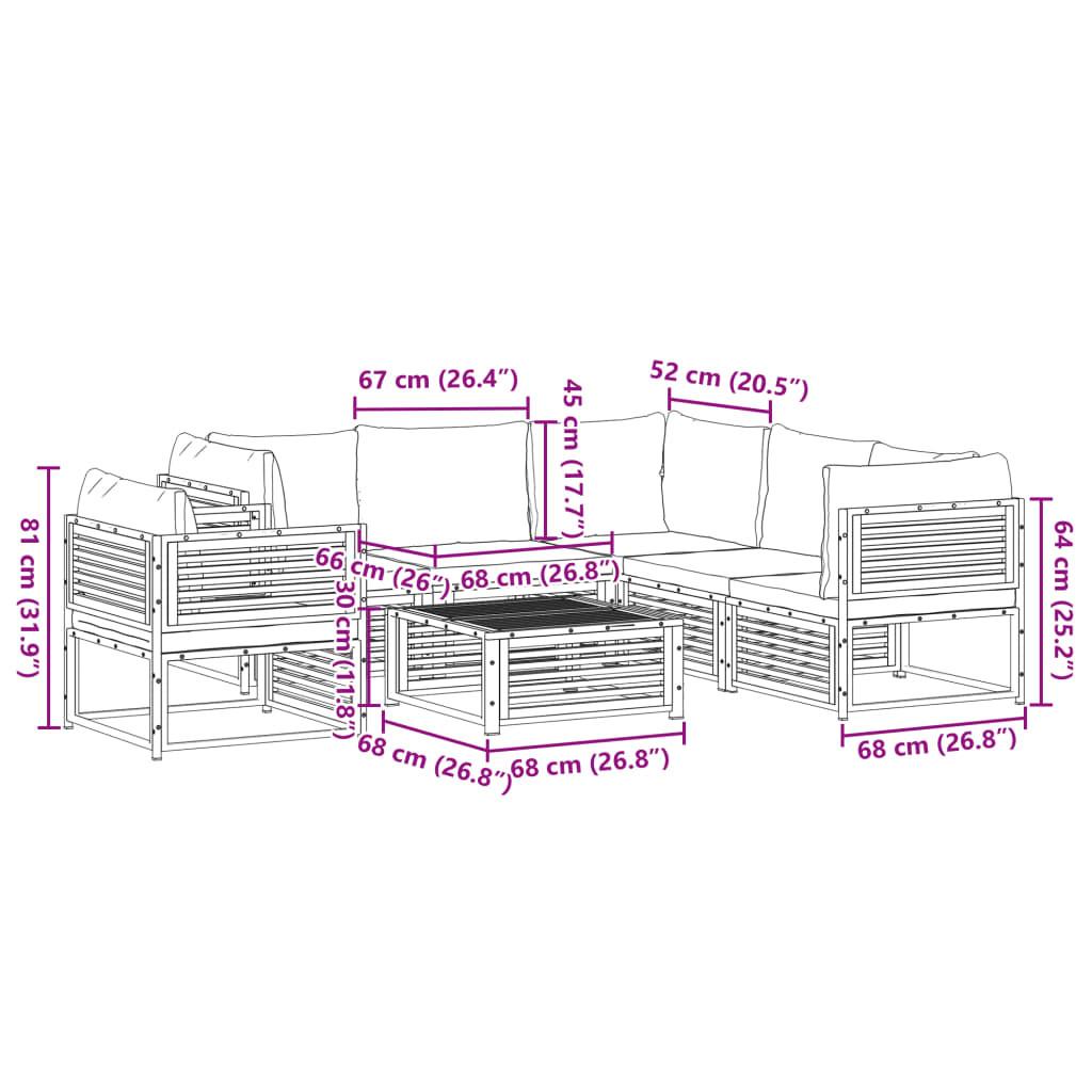 VidaXL set salotto da giardino Legno  