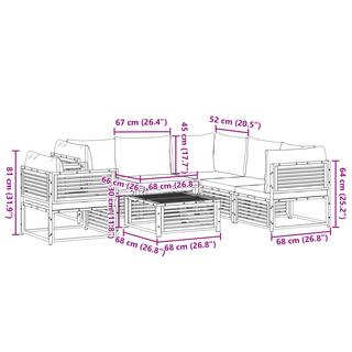 VidaXL set salotto da giardino Legno  