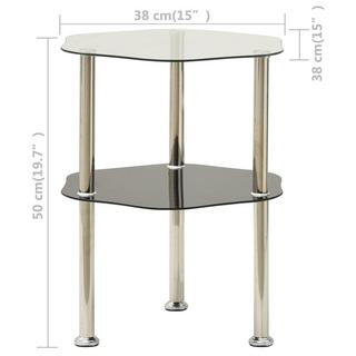 VidaXL Table d'appoint verre  