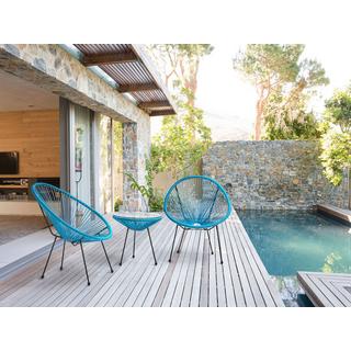 Beliani Ensemble pour bistro en Polyrotin Boho ACAPULCO II  