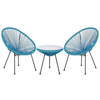 Beliani Ensemble pour bistro en Polyrotin Boho ACAPULCO II  