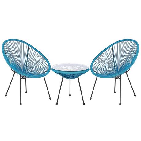 Beliani Ensemble pour bistro en Polyrotin Boho ACAPULCO II  