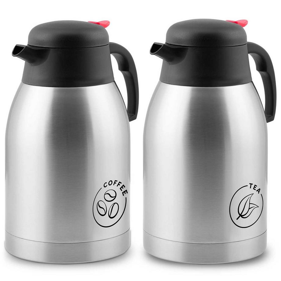B2X  Ensemble de 2 pichets isothermes pour café et thé, 2 litres, Berdsen BD-780 