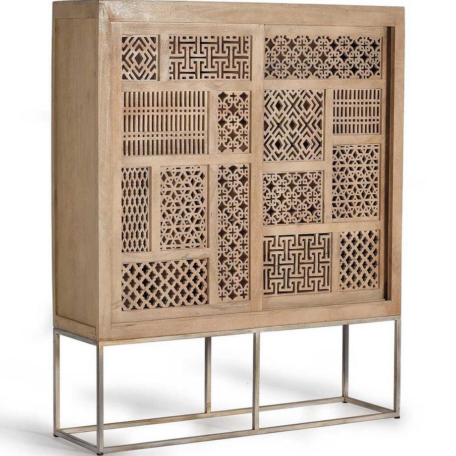 mutoni Armoire Style Mango naturel 140x170  