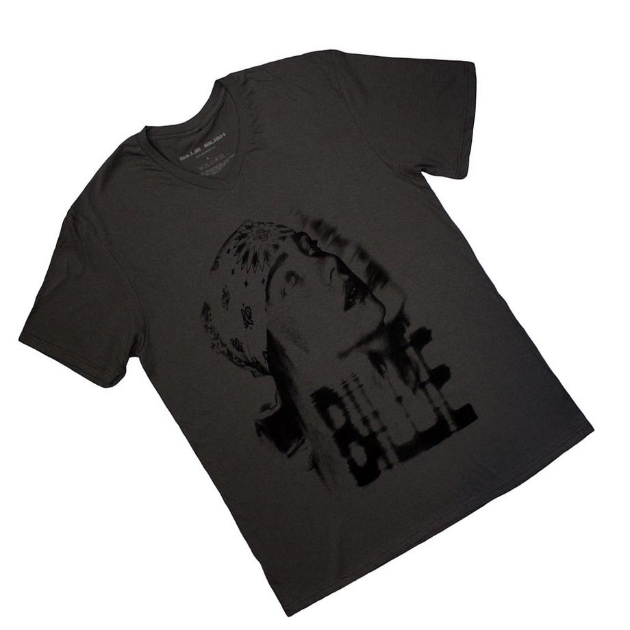 Billie Eilish V-Ausschnitt T-Shirt mit Bandana-Print  
