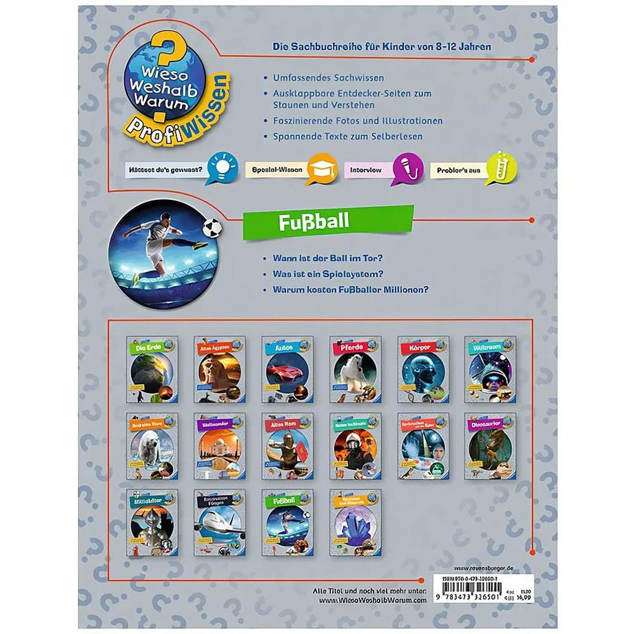 Wieso? Weshalb? Warum? ProfiWissen, Band 15: Fußball Schwendemann, Andrea; Kock, Hauke (Illustrationen) Couverture rigide 