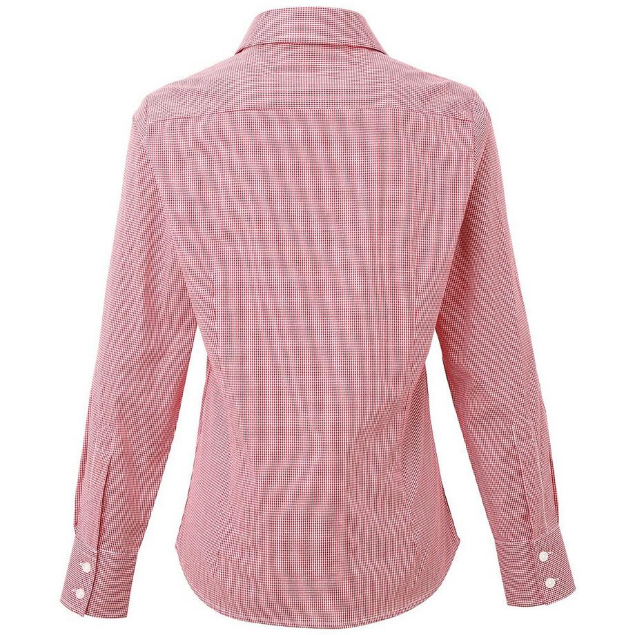 PREMIER Mikro Karo Langarm Bluse  