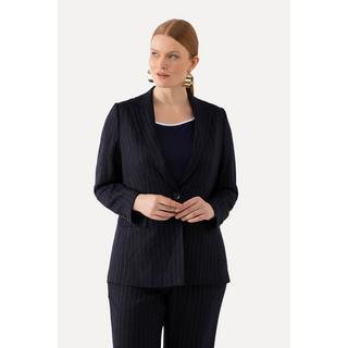 Ulla Popken  Blazer con righe sottili, revers e spacchetto 