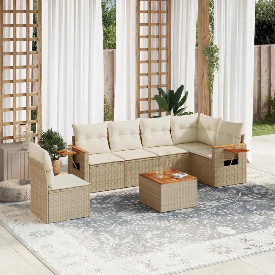 VidaXL set divano da giardino Polirattan  
