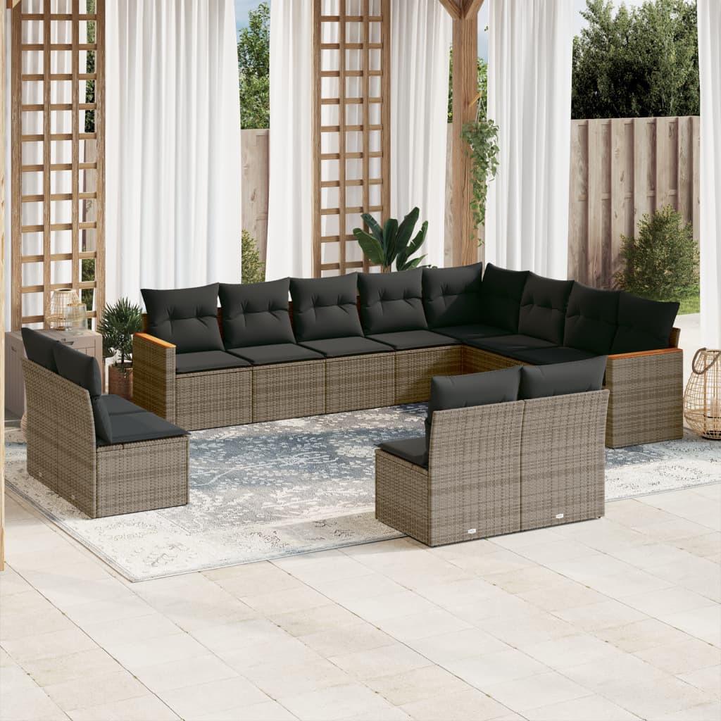 VidaXL set divano da giardino Polirattan  