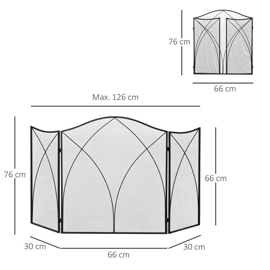 HOMCOM  Grille de protection pour cheminée 