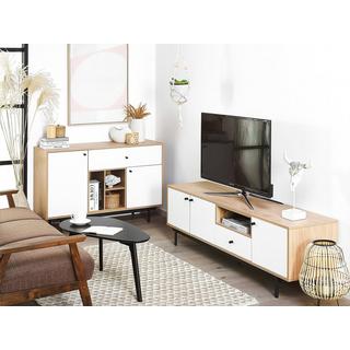 Beliani TV-Möbel aus Faserplatte Retro ITACA  