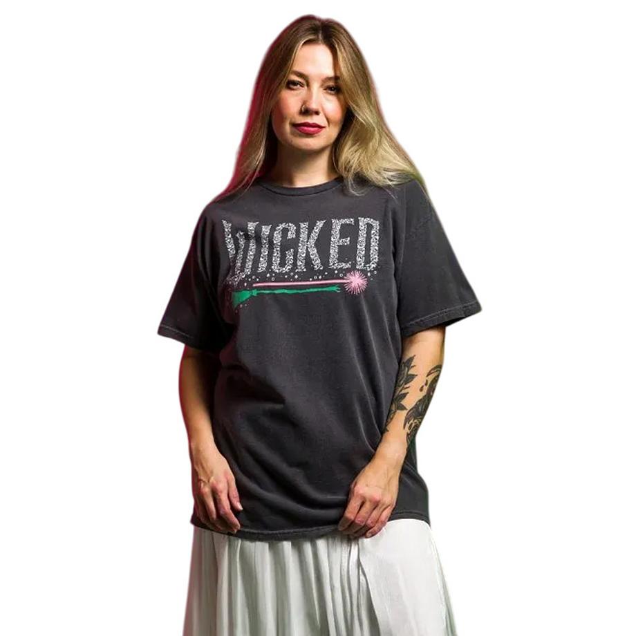 Wicked T-Shirt mit Rückseitigem Aufdruck und Vintagewaschung  