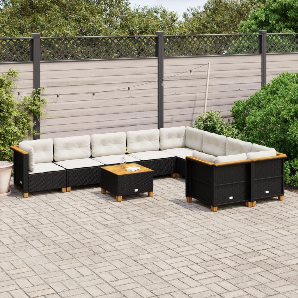 VidaXL set divano da giardino Polirattan  