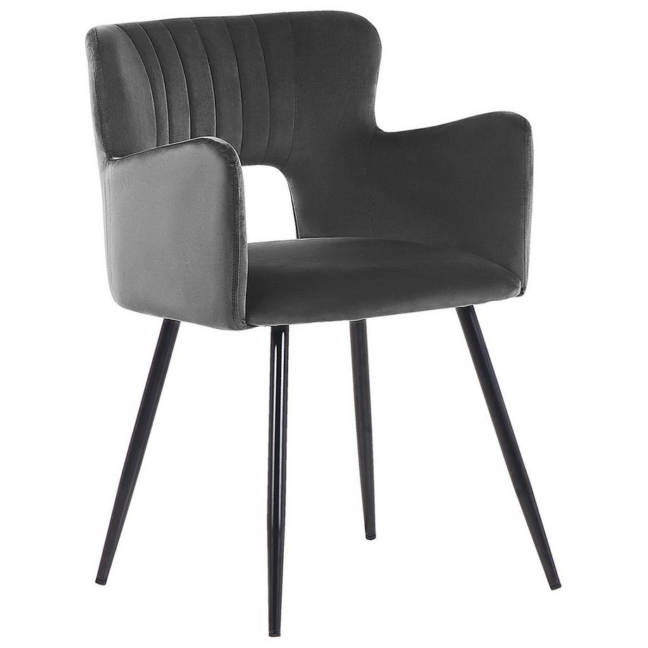 Beliani Lot de 2 chaises de salle à manger en Velours Moderne SANILAC  