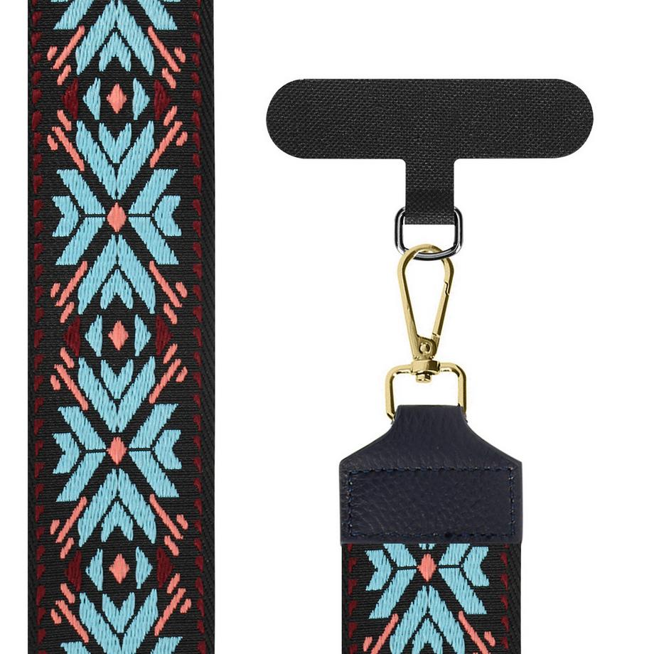 Avizar  Bandoulière Téléphone noire, Lake Blue 