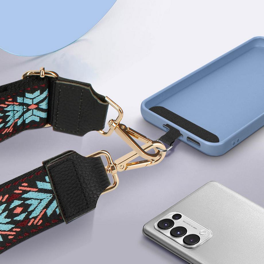 Avizar  Bandoulière Téléphone noire, Lake Blue 