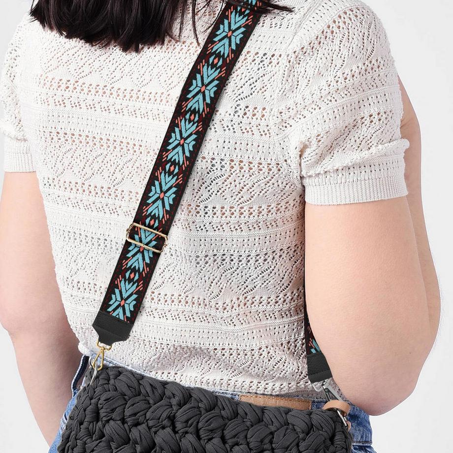 Avizar  Bandoulière Téléphone noire, Lake Blue 