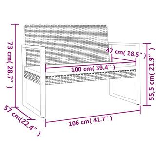 VidaXL Garten-lounge-set poly-rattan  