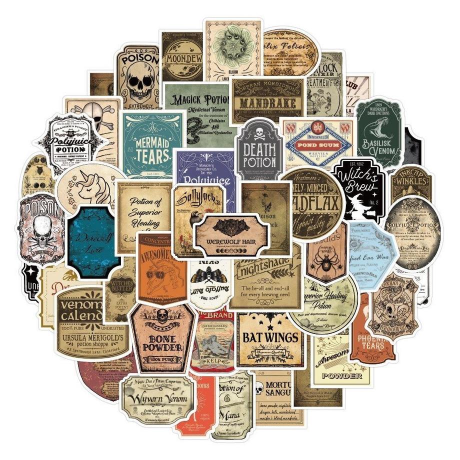 Gameloot Aufkleber - Trollgetränke und Magie - 100 Stk  