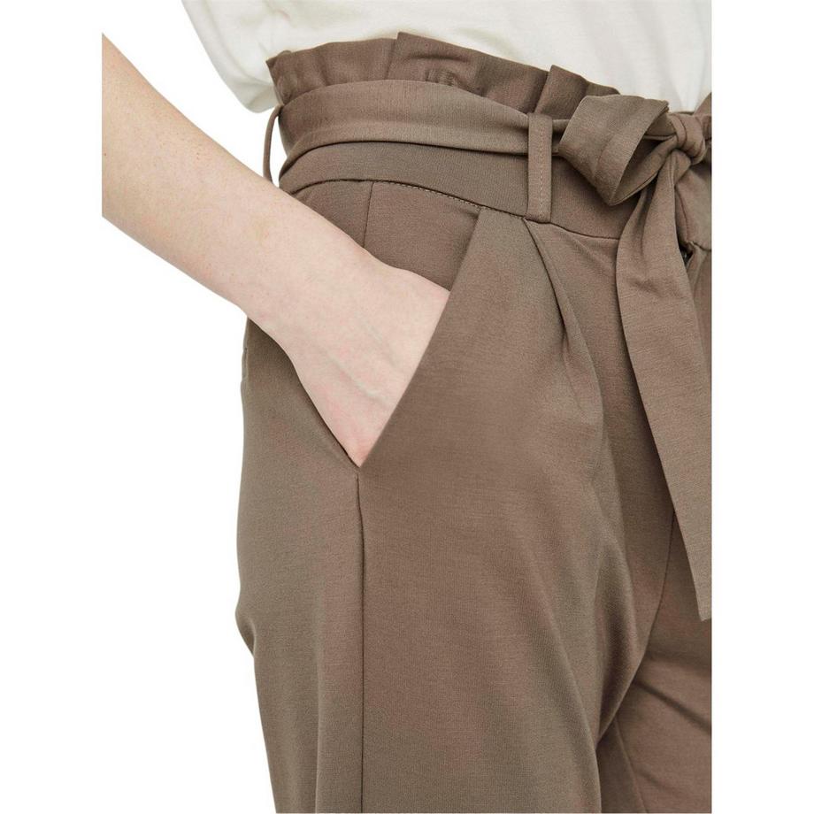 VERO MODA Pantalon Taille Haute avec Taille Sac en Papier  