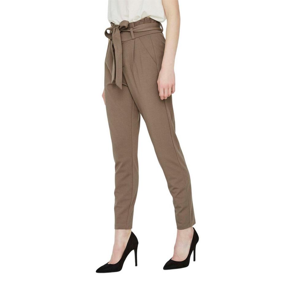VERO MODA Pantalon Taille Haute avec Taille Sac en Papier  