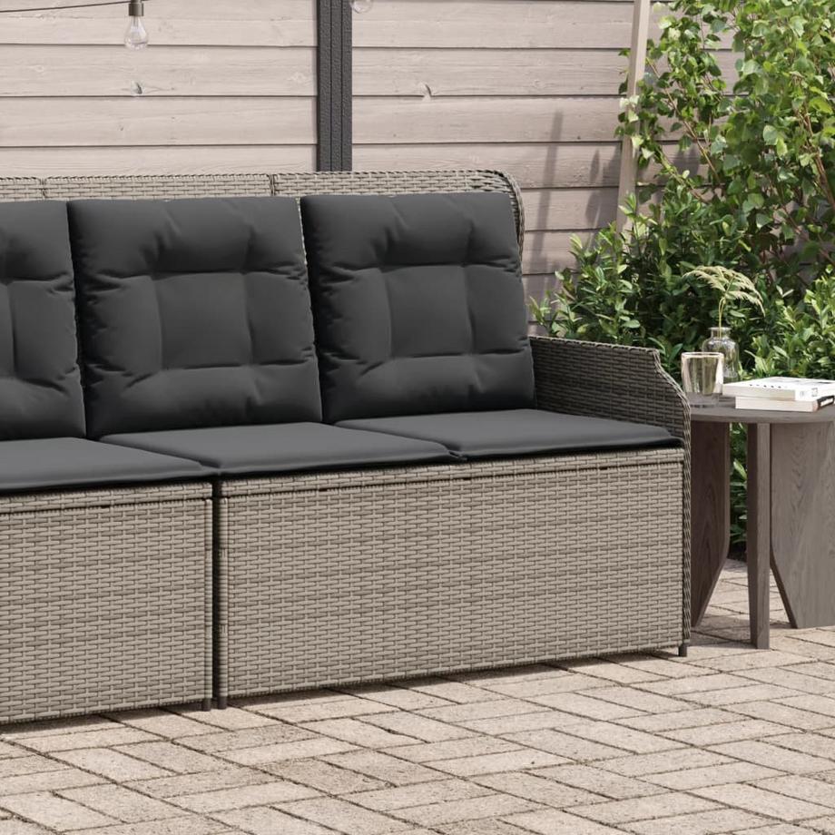 VidaXL Verstellbare gartenbank poly-rattan  