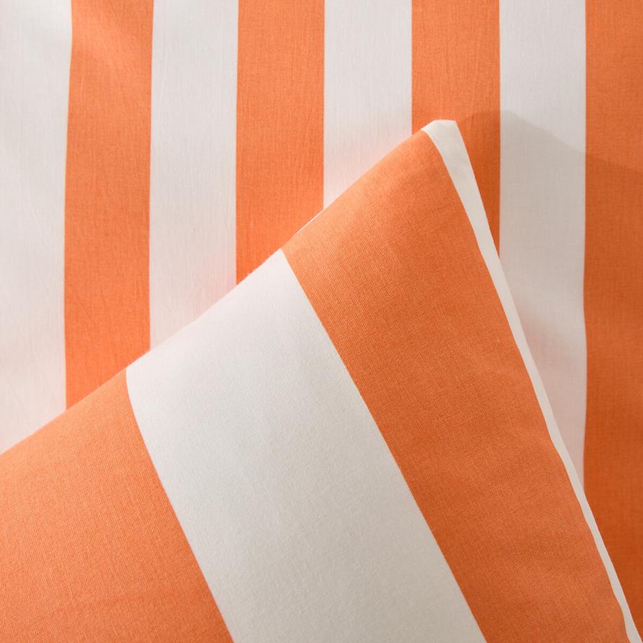 La Redoute Intérieurs Hendaye Orange Housse de Coussin Coton Rayée  