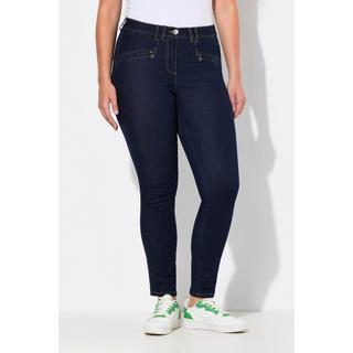 Ulla Popken  Jean Sarah stretch, jambe étroite et poches zippées 