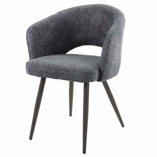 mutoni Fauteuil Bouclé Salon gris  