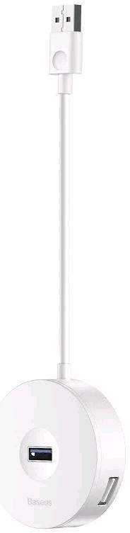 Baseus  CAHUB-F02 - Hub 4in1 USB to USB 3.0 + 3x USB 2.0 15cm, Weiss 