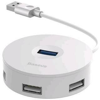 Baseus  CAHUB-F02 - Hub 4in1 USB to USB 3.0 + 3x USB 2.0 15cm, Weiss 
