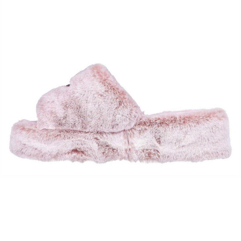 SKECHERS Cozy Hausschuhe mit Kunstfell und Keilabsatz  