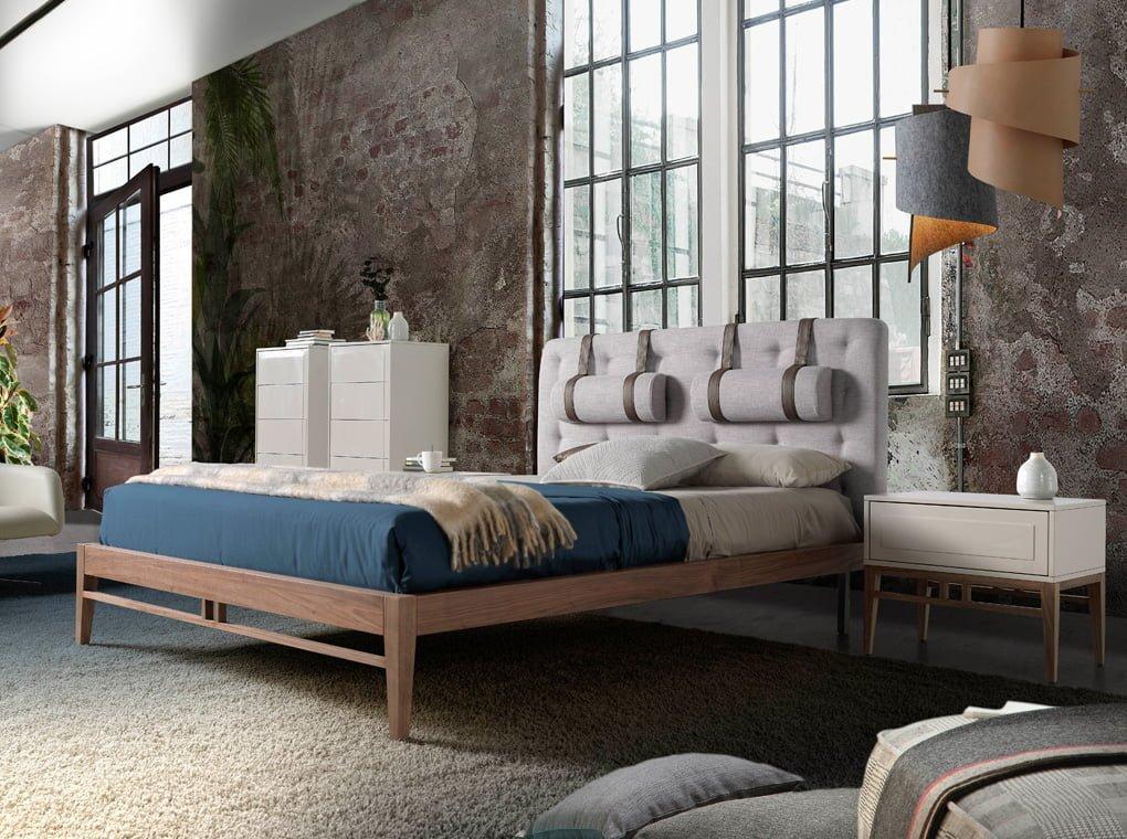 ANGEL CERDA Comodino in legno beige e noce  