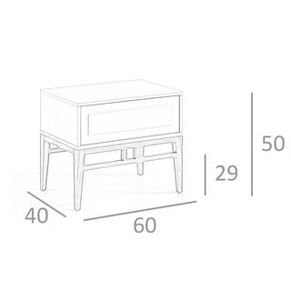 ANGEL CERDA Comodino in legno beige e noce  